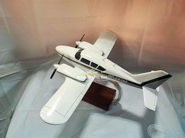 Model of Piper PA-23 Aztec with detailed craftsmanship.